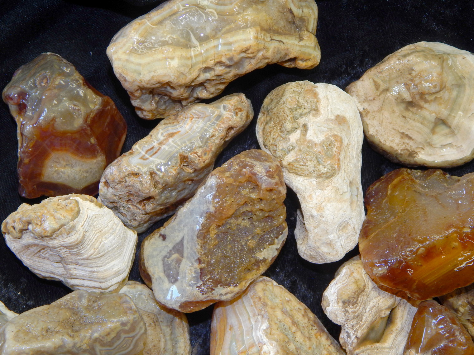 sumatra banded carnelian agate lapidary cabbing tumbling rough