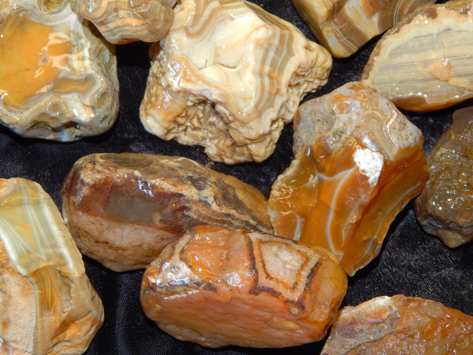 sumatra banded carnelian agate lapidary cabbing tumbling rough